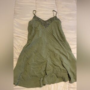 green lacey dress